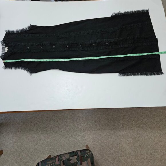 Ghospell Nessa Ruffle Midi Maxi Dress Wednesday Addams Black M - Picture 13 of 13